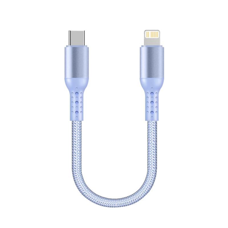 Short 90-Degree Right-Angle USB Type-C to a Cable Nylon Material Power Bank Data Transfer Cord for iPhone 17 for for S25