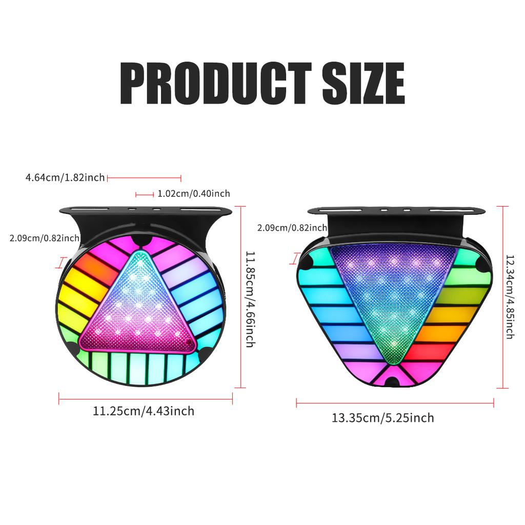 12V 24V RGB Round/Triangle LED Tail Light Auto Truck Rear Decorative Flashing Signal Lamps Safety Warning Reverse Lamp