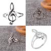 Fashion Silver Color Musical Music Note Ring Treble Clef Ring Jewelry Gift