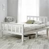 Modern Simple White Wood Double Bed Frame with Support Adult Bedroom Furniture
