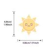 50 Cartoon Sun Expression Stickers: Waterproof Decorative Set for Scrapbooking, Notebooks, and Luggage