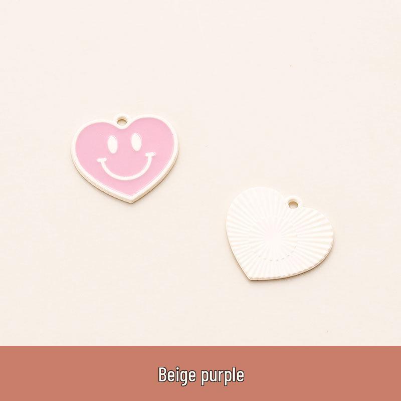 Alloy Heart & Smiley Face Pendant Necklace, Bracelet & Keychain Charm