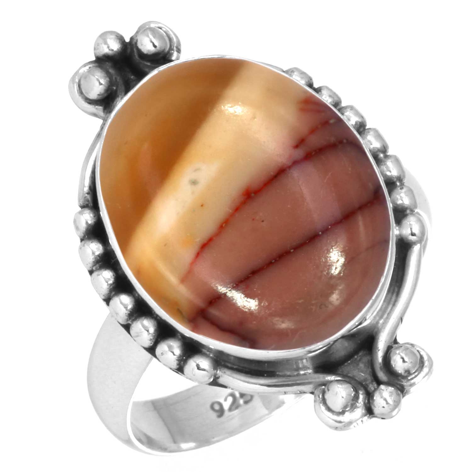 

Кольцо из стерлингового серебра 925 пробы Женское с драгоценным камнем Ручной работы Ювелирное изделие Подарок на День благодарения Мукаит Монтанский агат Моховой агат Иглистая устрица Родонит Глаз Шивы Коктейльное 9