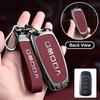 Car Alloy Leather Key Case Cover For Chery Omoda C5 E5 C9 Omoda 5 9 Ev Phev Keychain Protector Shell Auto Accessory
