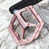 KRSEC Mountain Bike DU Bearing Pedals, Road Bike CNC Aluminum Alloy Pedals with Pins, Sealed Bearings