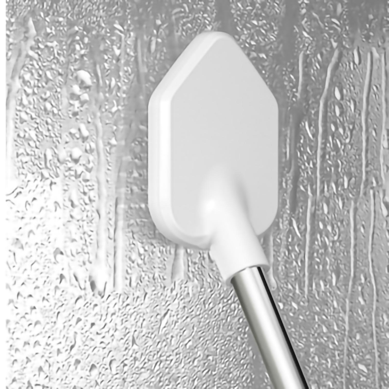 

Toilet Brush Holder Set Dual Brushes Round Flat Shape Hard Bristles Washable Bathroom Cleaning Kit Wall Mount Type