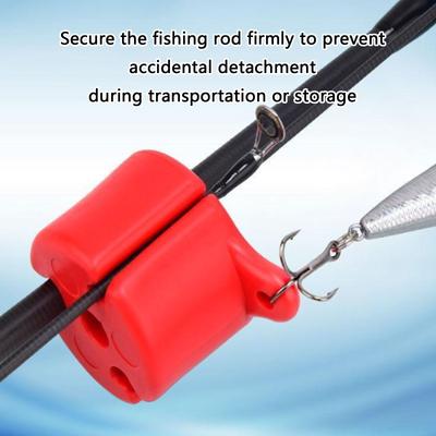 10Pcs Fishing Rod Stand Protectors Silicone Fishing Rod Fixed Balls Fishing Tackle Tie Clip Fasteners Fishing Tool