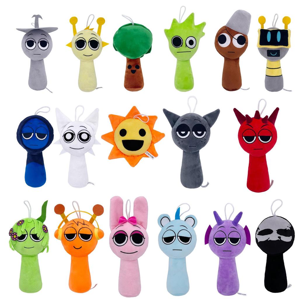 Sprunki Plush Toy Doll - Cartoon Pillow from Sprunki Game, Stuffed Animal for Kids, Birthday Gift 20-23cm