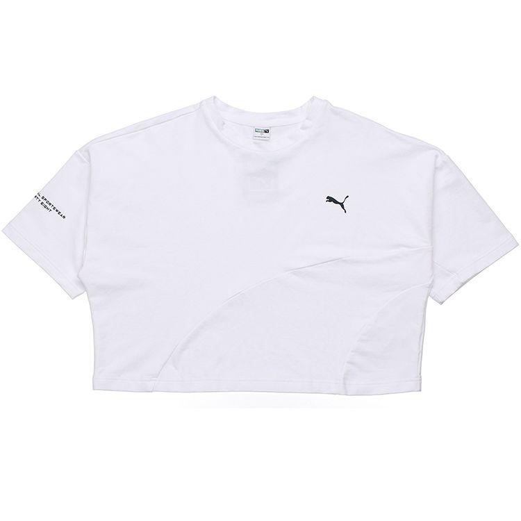 

Puma Укороченная футболка Evide Form Stripe с логотипом, женские топы, белые 597397-52 S