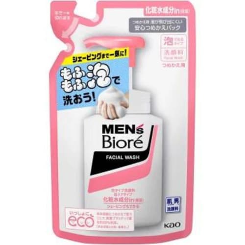 

[set of 5] mens biore foam type facial cleanser deep moist refill 130ml