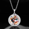 European & American Heart-Shaped Hip Hop Photo Pendant Necklace with Copper and Zircon Inlay - Customizable and Creative Design
