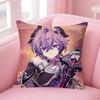 GGenshin Durin Impact Various Sizes Square Pillow Case For Car Home Bedchamber Decor Custom Valentine gift