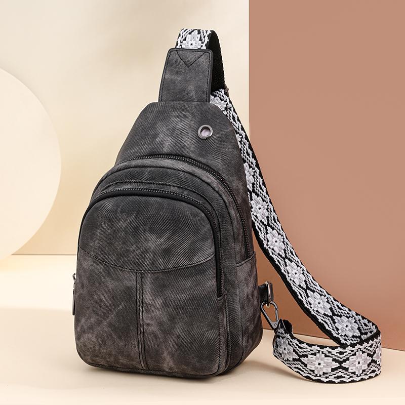 

PU Leather Crossbody Chest Bag Women s Multifunction Travel Shoulder Bag Female Anti-theft Daypack with Headset Hole messenger 19cm10cm26cm