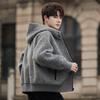 Light Luxury Hooded Wool Coat Men's Autumn Thin Double-sided Wool Jacket Versatile Casual Wool Jacket