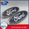 Autoaufkleber 2026 Ford Neu 2025 Heiß 1 Stück 3D für ford blau schwarz 225mmx90mm Auto Front Kopf Haube Motorhaube Emblem Hinten Heck Stoßstange Tru