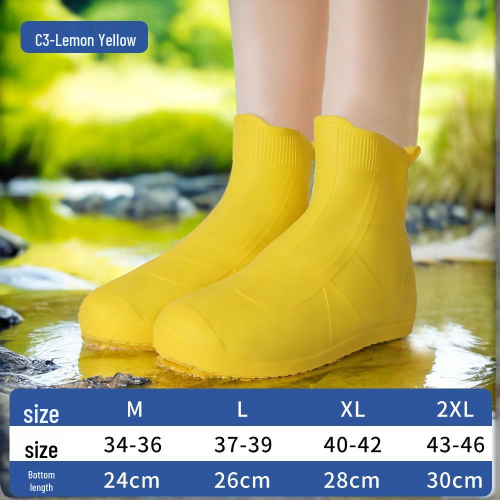 Copriscarpe in Silicone Antipioggia Impermeabili Antiscivolo - Durevoli, Riutilizzabili, Protezione Alta per Donna, Uomo e Bambini.