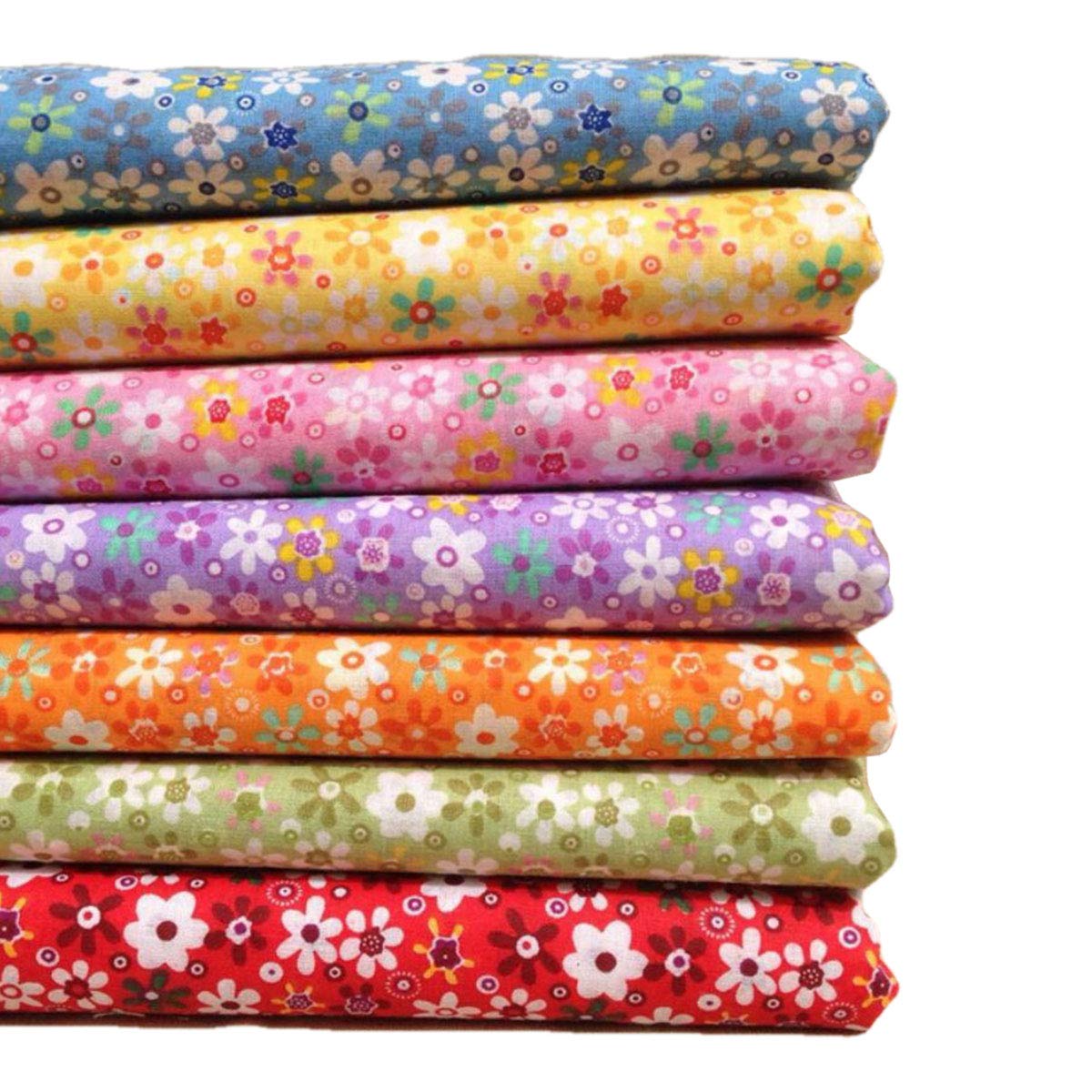 

x iikuru Cut Floral Stylish Japanese Fabric Y425 [50cm 50cm] Cloth, Print, Fabric, Scraps, Flowers, Crafts, Patchwork, Set, Handmade,