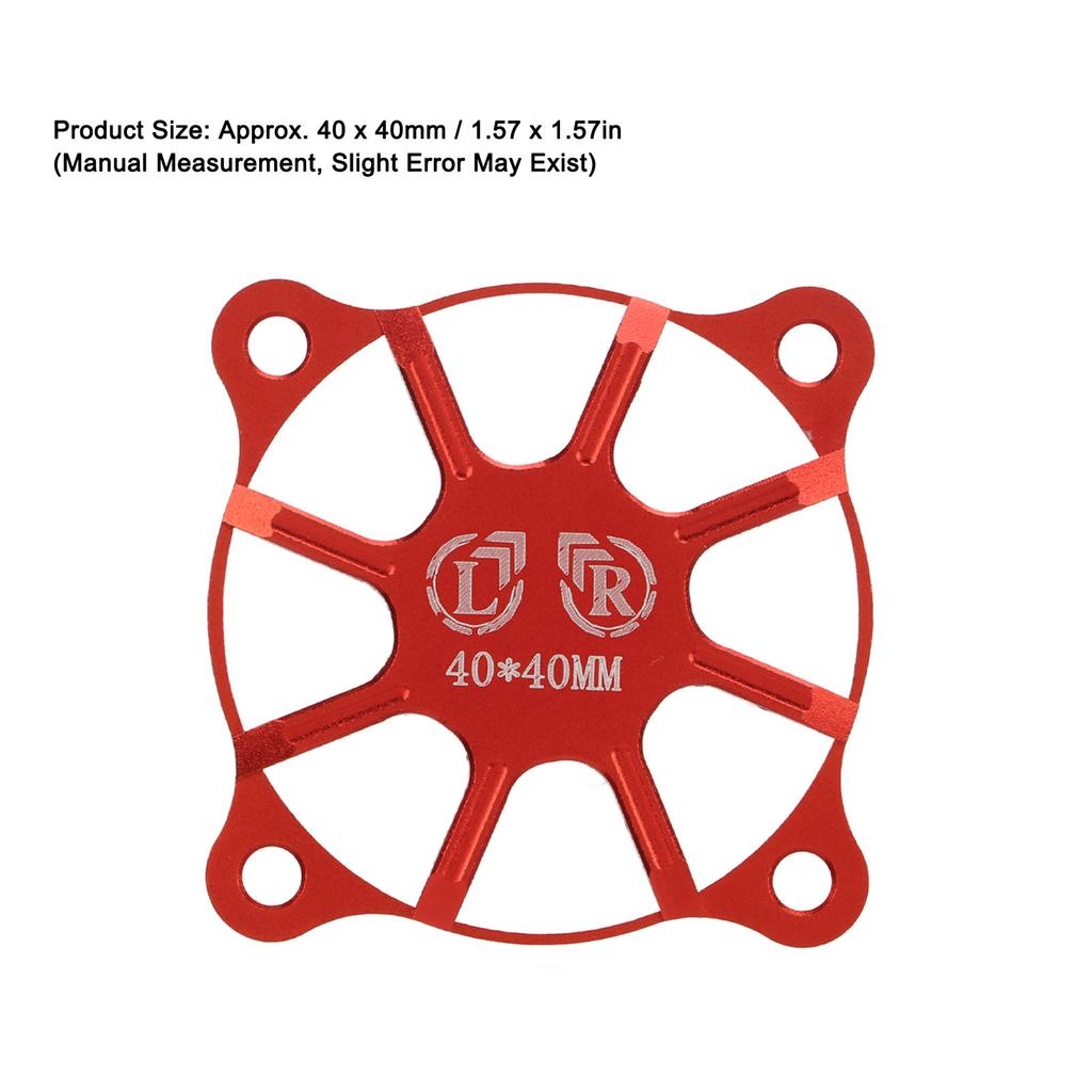 3Pcs Motor Cooling Fan Cover Black Red Blue 40x40mm Aluminium Alloy Light Weight RC Cooling Fan Cover for Motor ESC