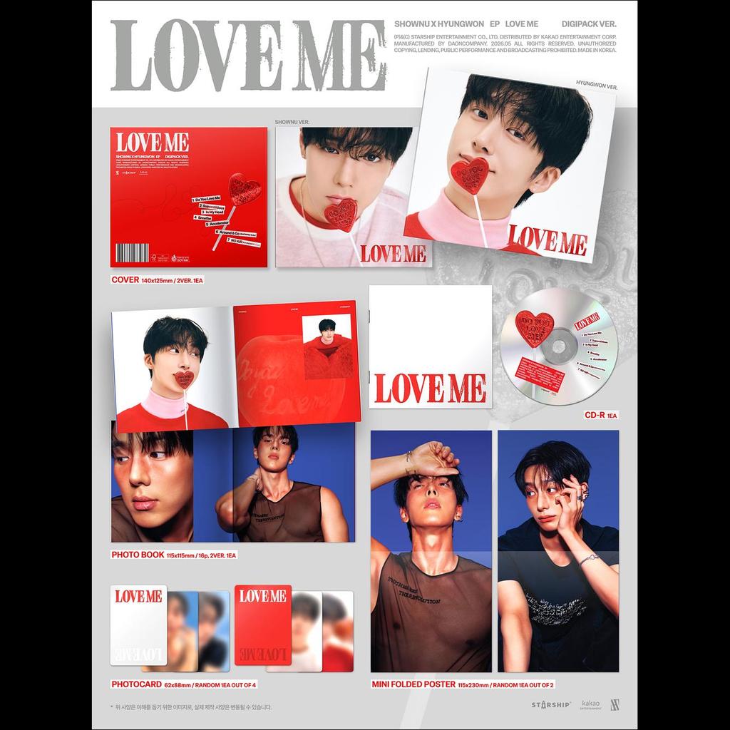 SHOWNU X HYUNGWON (MONSTA X) [LOVE ME] DIGIPACK VER. (SHOWNU VER. / HYUNGWON VER.) + Free Gift