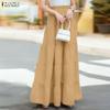 ZANZEA Dámské ležérní, elastický pas, jednobarevné volné dlouhé sukně