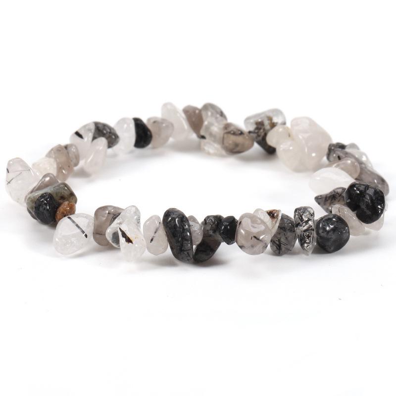 Amethyst & Amazonit Splitstein Elastisches Armband