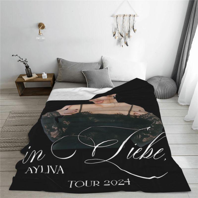 Custom Sofa Fleece German Singer Ayliva Throw Blanket Warm Flannel Blankets for Bedding Travel Couch Quilt