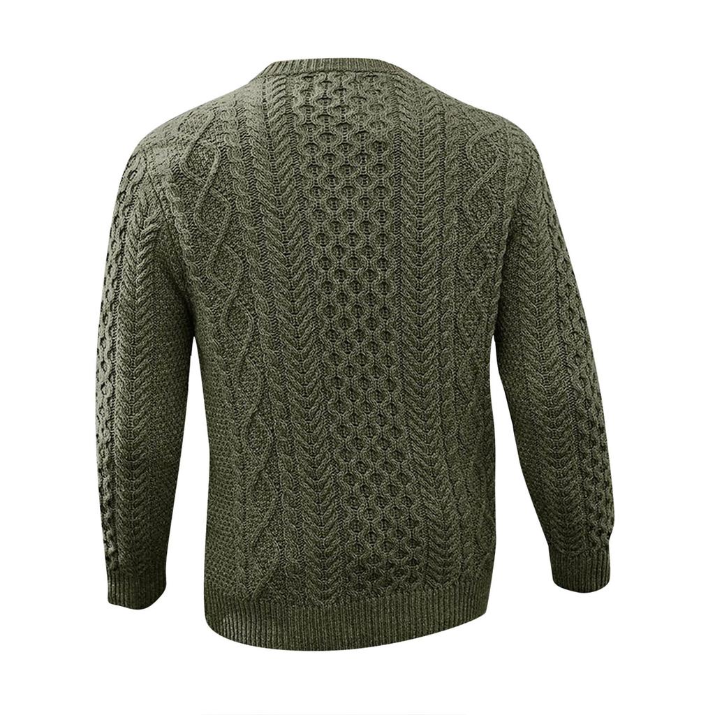 Herregenser Solid Fashion Rundhals Langermet strikket Topp