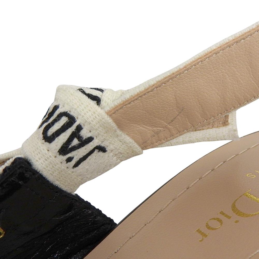 DIOR Excellent condition J'adior slingback pumps, women's, black, size 37 1/2 shoes 37 1/2 blackUsed