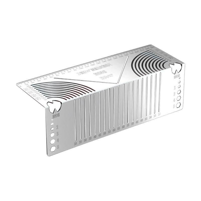 

Double Purpose Metalworking Layout Tool with Clear Scale Upgrades for Accurate Right Angles Bending & Circular Curves Marking small