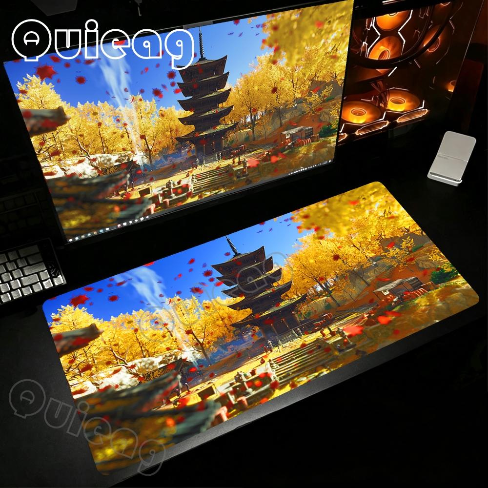 90X40cm Ghost of Tsushima Large Mousepad Gaming Accessories Non-slip Mouse Pad Gamer Mausepad Keyboard Mat Big Tapis De Souris