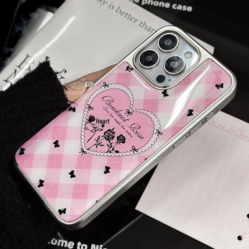 Zhitai Electroplated Silver Edge Phone Case for iPhone 16/15/14 Pro Max/13 and Huawei Mate60