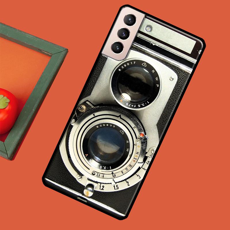 Retro Camera Vintage Soft Case For Samsung Galaxy S23 S22 S21 Ultra Note 20 Note 10 S8 S9 S10 Plus S20 FE Cover
