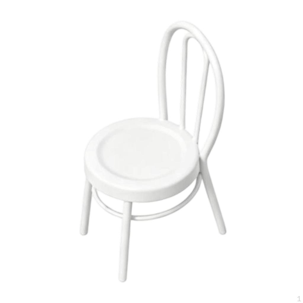 Dollhouse Miniature Chair Role Playing Pretend Toy Doll House Decoration Furniture Model for