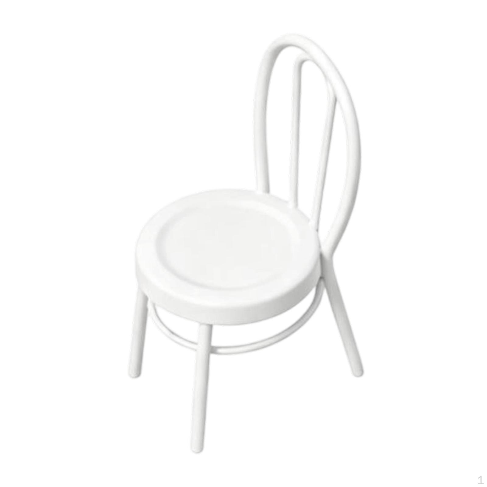 

Миниатюрный стул для кукольного домика, ролевая игра, игрушка для притворства, украшение кукольного домика, модель мебели для белый