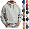 Felpa con cappuccio foderata rétro da uomo, vestibilità ampia, pullover per l'autunno e l'inverno, abbigliamento casual