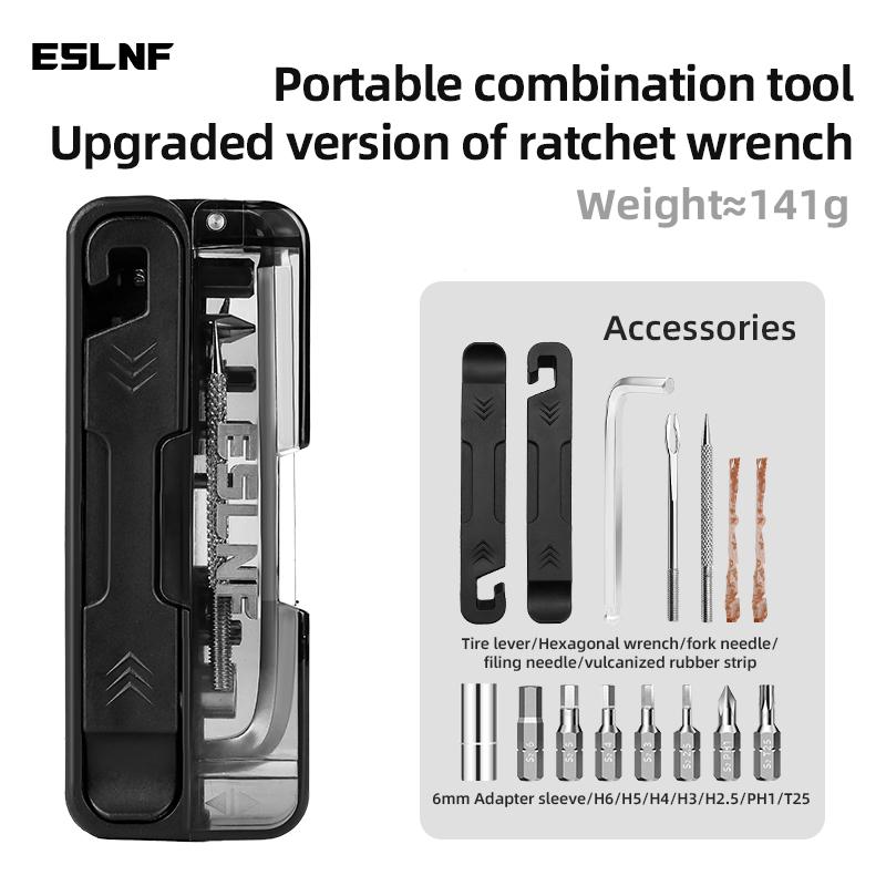 ESLNF Bicycle Multi-function Repair Tool Set High Strength Portable Tire Repair Wrench Kit for MTB Road Bike Cycling Accessories
