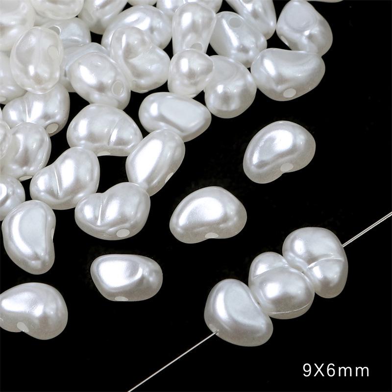 

ABS Irregular Faux Pearl Heart & Teardrop Beads for Handmade DIY Bracelets, Bangles, Earrings, Pendants, and Jewelry. One Package