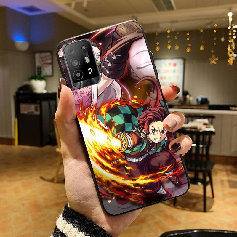 

Чохол для телефону Demon Slayer kimetsu no yaiba Аніме для OPPO A54 A74 A94 A53S A9 A5 A15 A16 A91 A96 A76 Reno8 8Pro Reno2 Z OPPO A91