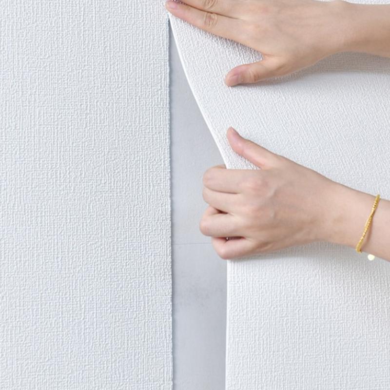 Papel Pintado 3D XPE Color Sólido Lino 3m Autoadhesivo Impermeable y a Prueba de Humedad Dormitorio Sala de Estar Fondo Decoración del Hogar