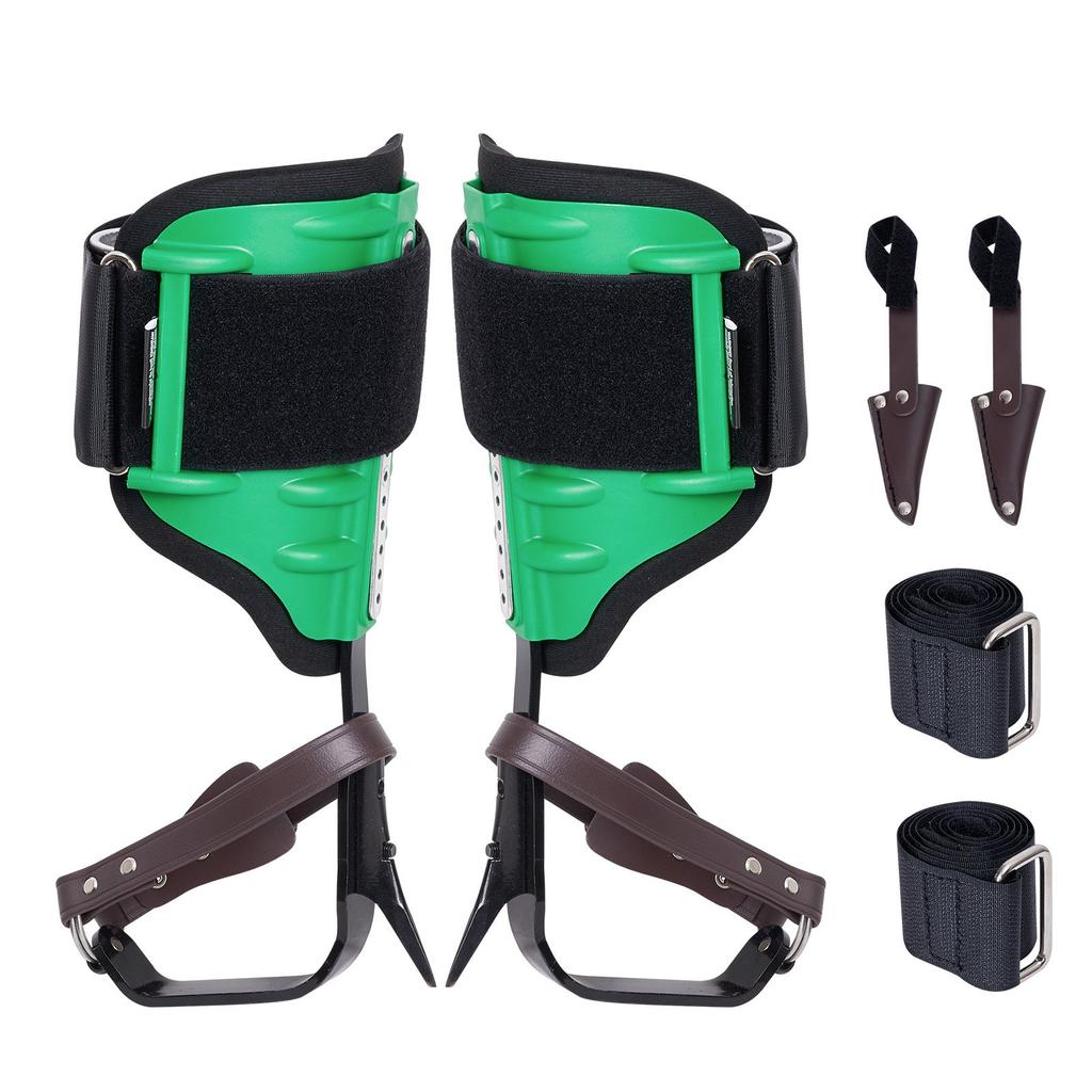 VEVOR Tree Climbing Spikes, 1 Pair Alloy Steel Climbing Spurs, 350lbs Load Capacity Tree Climbing Gear with Straps and Spike Protectors