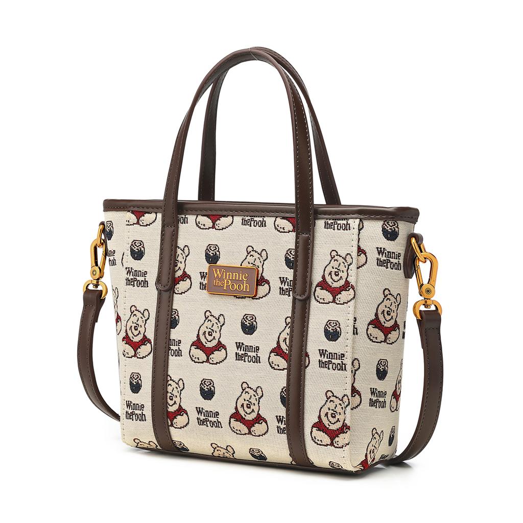 New Disney Winnie The Pooh Series PU Shoulder Bag, Crossbody Bag, Handbag Regular Women's Ecru DHF23881-C1