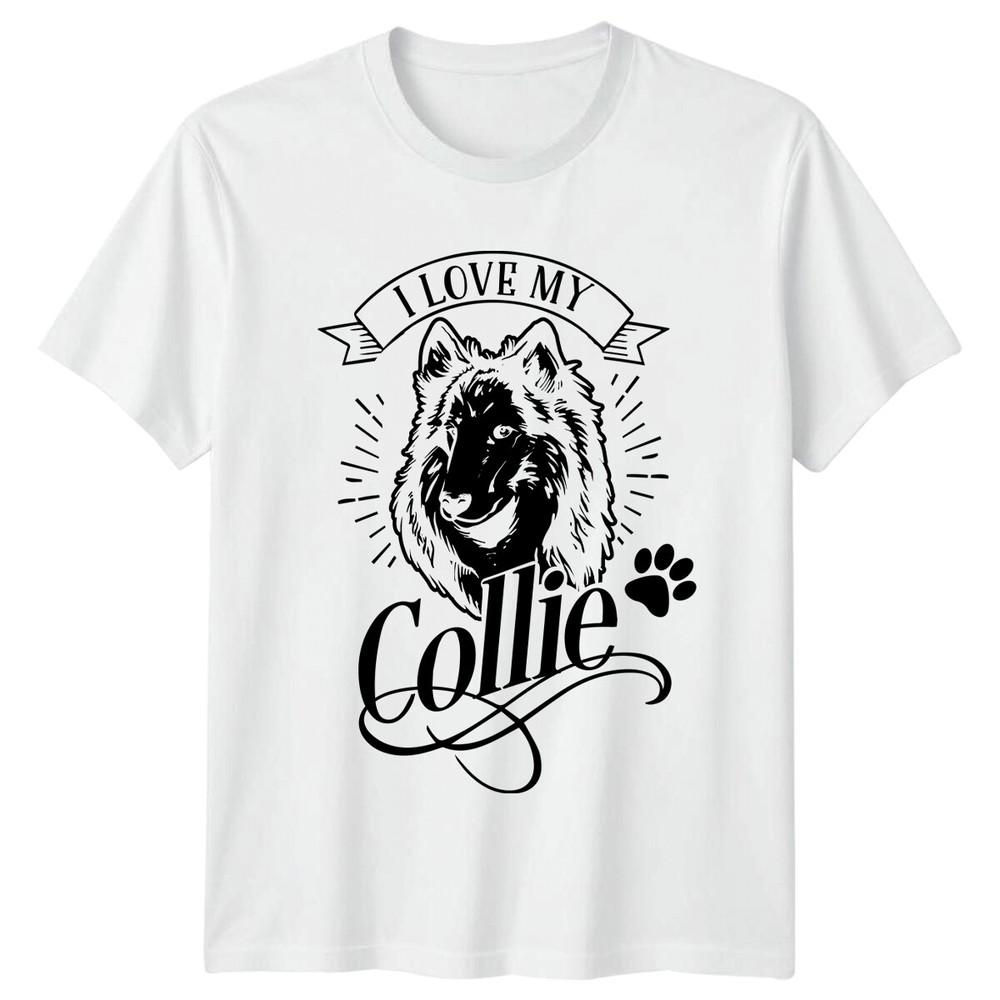 I Love My Collie Dog Breed Pet Animal Lover Graphic TShirt S
