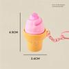 Food Shaped Anti Anxiety Stress Relief Keychain Realistic Creative Soft Squeeze Toy Key Ring for Kids Gift