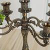 5 Arm Metal Candelabra Vintage Zinc Alloy Candle Holder for Wedding Dining Table Fireplace Wedding Party Home Decoration