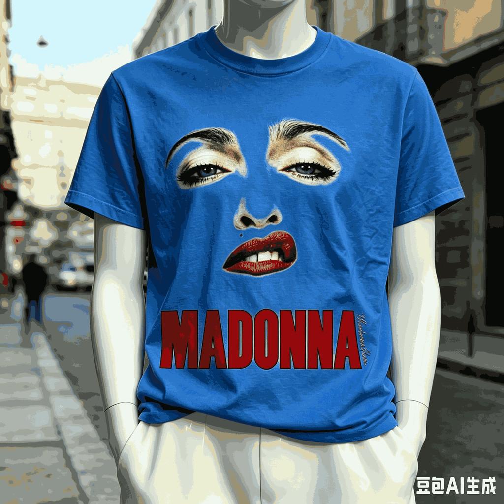 Camiseta de Algodón Transpirable Suave de Manga Corta con Estampado Gráfico de Madonna para Unisex Unisex Oversize Producto Caliente Suave