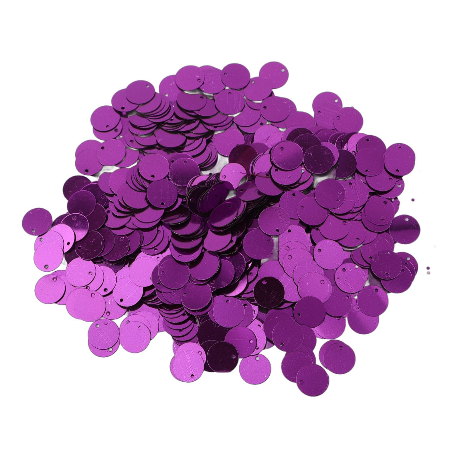 

Colorful 10mm Plastic Sequins For DIY Handmade Jewelry Clothing Accessories Round Sequins Holes Confetti Wedding Decor фиолетовый