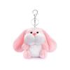 Looking Rabbit Plush Keychain Cute Fluffy Animal Pendant Long Ears Pink Birthday Gift Present Graduation Gift Gift for Girlfriend and Boyfriend Soft