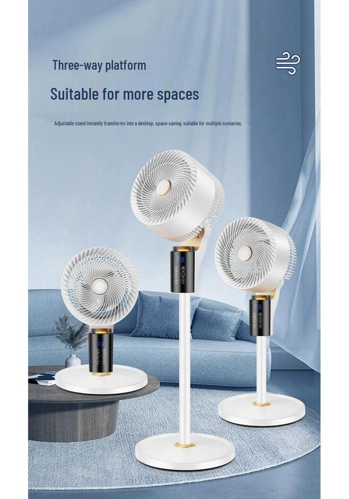 Smart Voice-Controlled Air Circulator Fan - High-Power Vertical Floor Fan with Remote Control