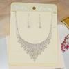 2023 Full Diamond Luxury Banquet Accessories Bling Diamond Necklace Earrings Set Party Jewelry Female