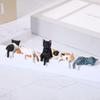 5pcs Small Cat Figurines Small Cute Animal Car Ornament Kitten Car Interior Decorations For Desk Shelf Living Room office